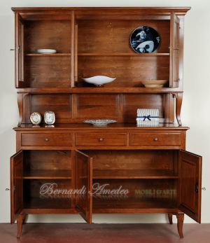 Classic style solid wood kitchen sideboard with 3 door stand